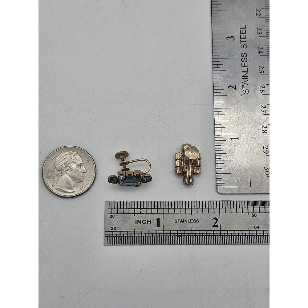 3 pairs VTG Rhinestone Earrings Including Coro - Picture 8 of 16